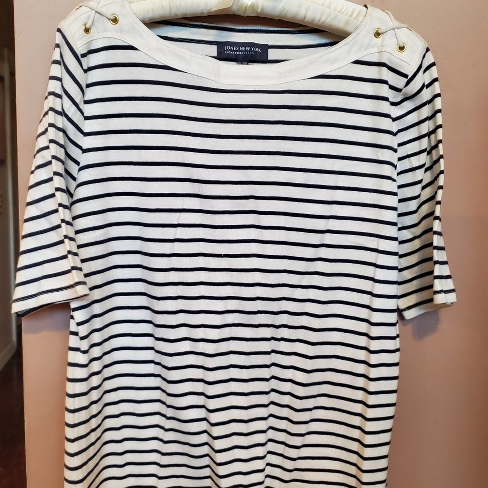 Jones New York Striped Top